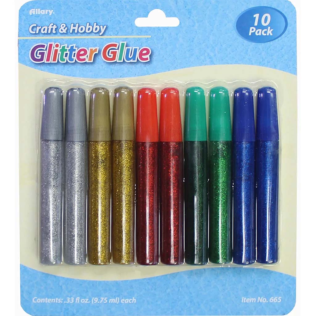 Glitter Glue, 10ct