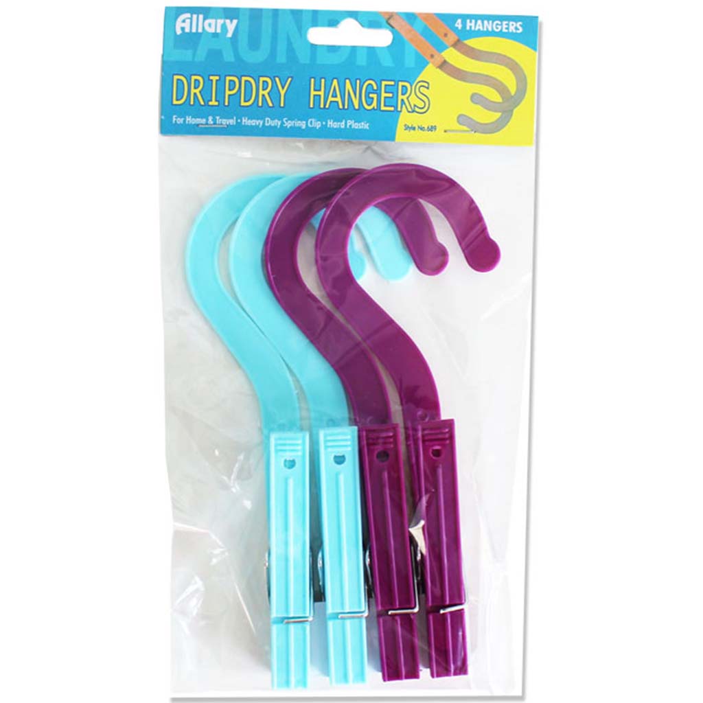 Plastic Drip-Dry Hangers, 4ct