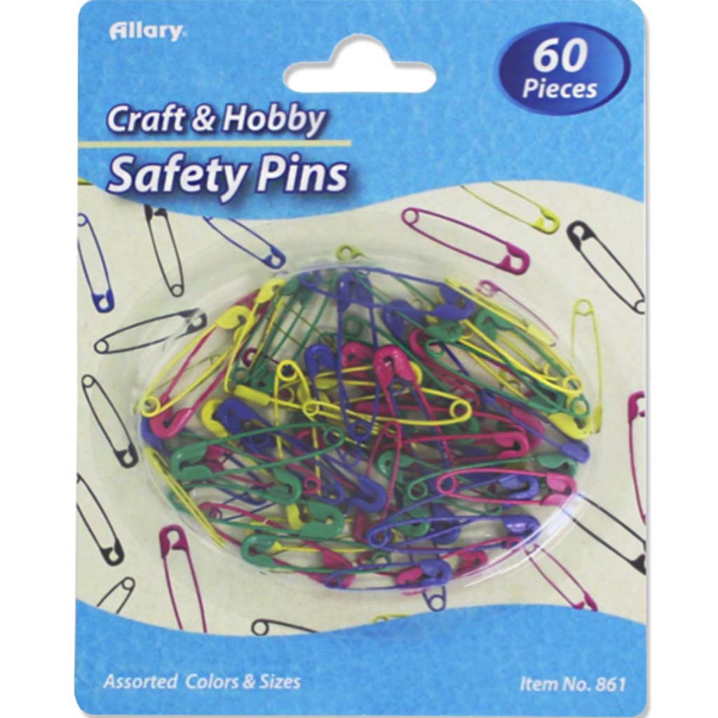 Colored Safety Pins, 60ct