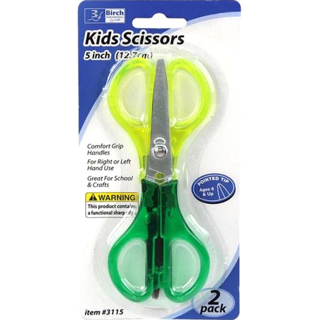 Scissors Set of 6-Pack, 8 Scissors All Purpose Comfort-Grip Handles Sharp  Sciss