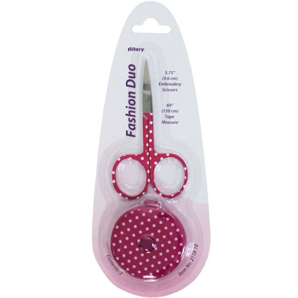 Embroidery Scissors With Retractable Tape Measure