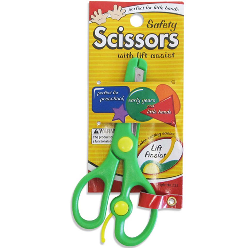 Pre-School Safety Scissors With Lift Green