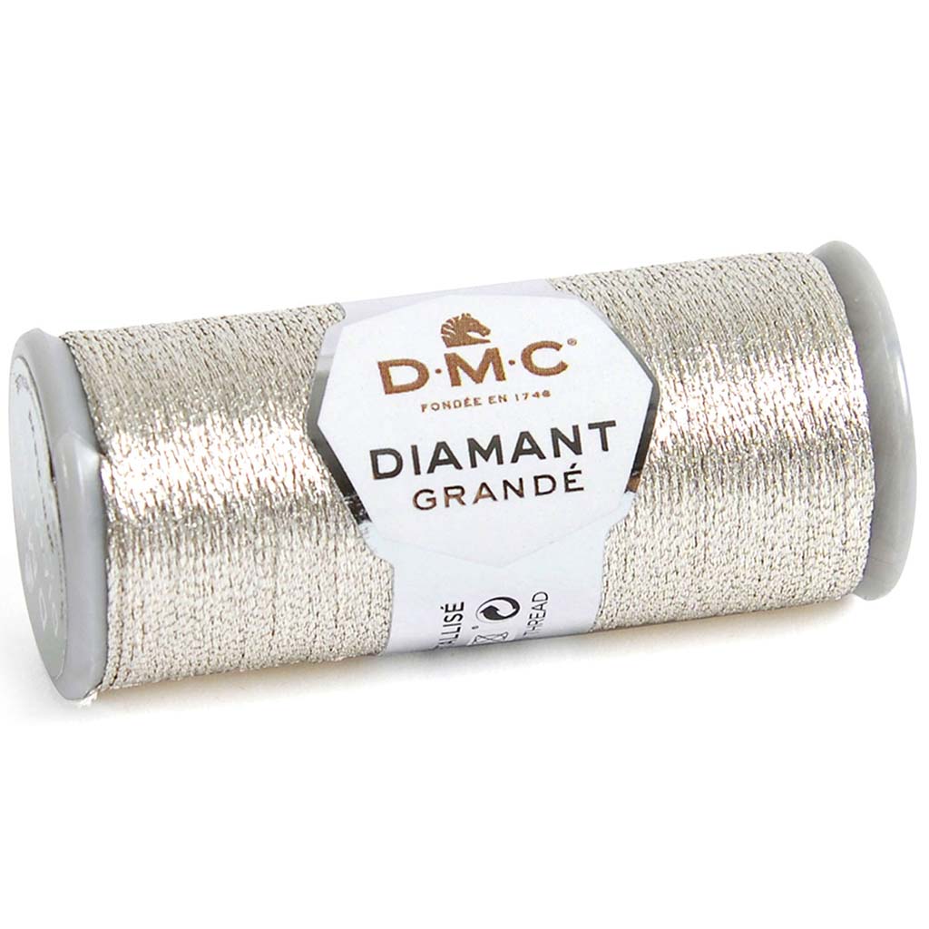 DMC Diamant Grande Metallic Thread 21.8yd Light Silver