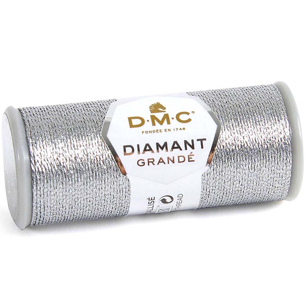 DMC Diamant Grande Metallic Thread 21.8yd Dark Silver
