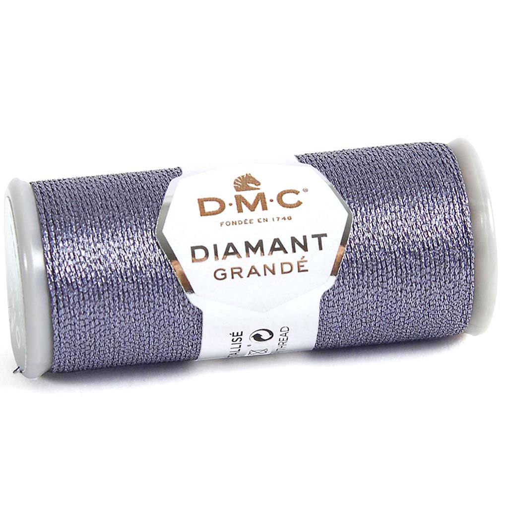 DMC Diamant Grande Metallic Thread 21.8yd Anthracite Grey