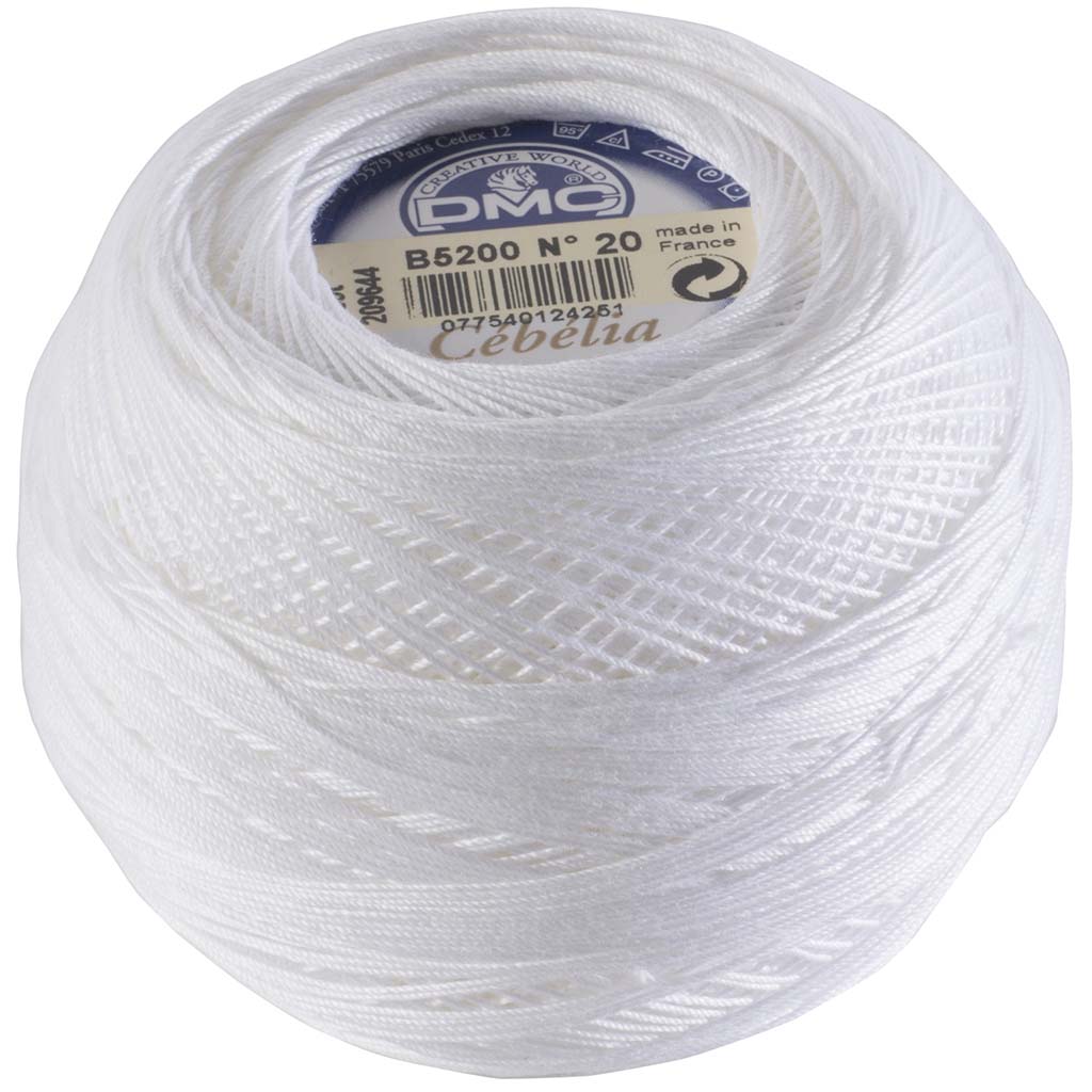 Crochet Cotton Thread 282yd Bright White