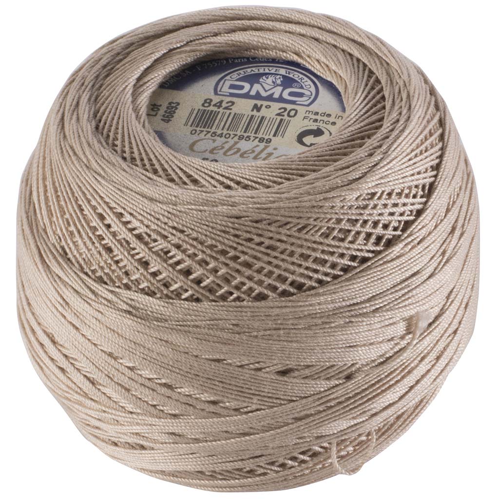 Crochet Cotton Thread 282yd Light Beige Brown