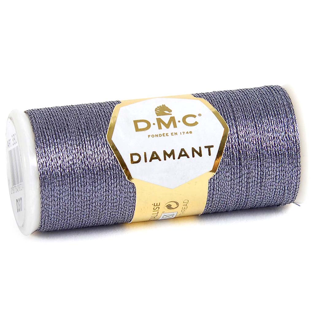 Diamant Metallic Thread 382yd Anthracite Gray