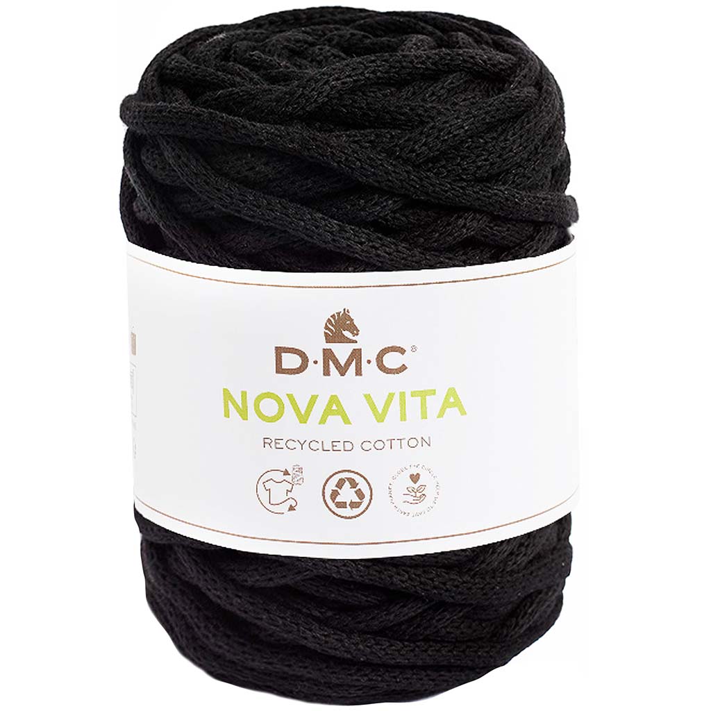 Nova Vita Recycled Yarn Shade 12mm Black