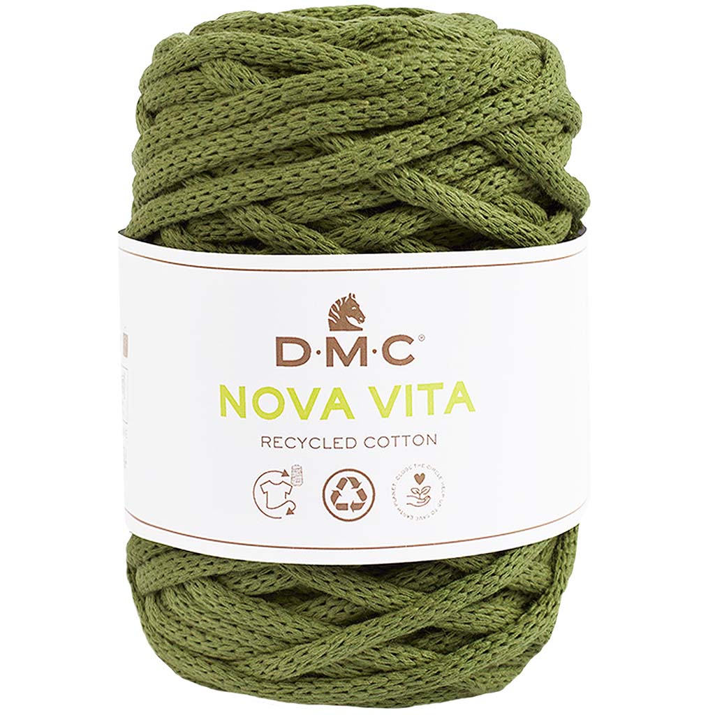 Nova Vita Recycled Yarn Shade 12mm Khaki Green