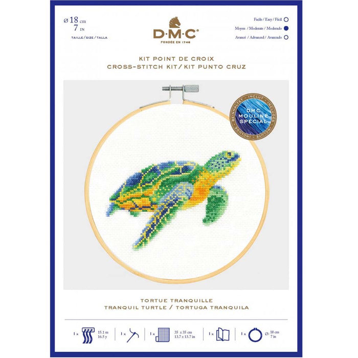 Cross Stitching "Tranquil Turtle" 18x18cm