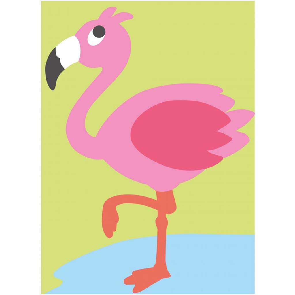 Flamingo Canvas Kit 13x18cm