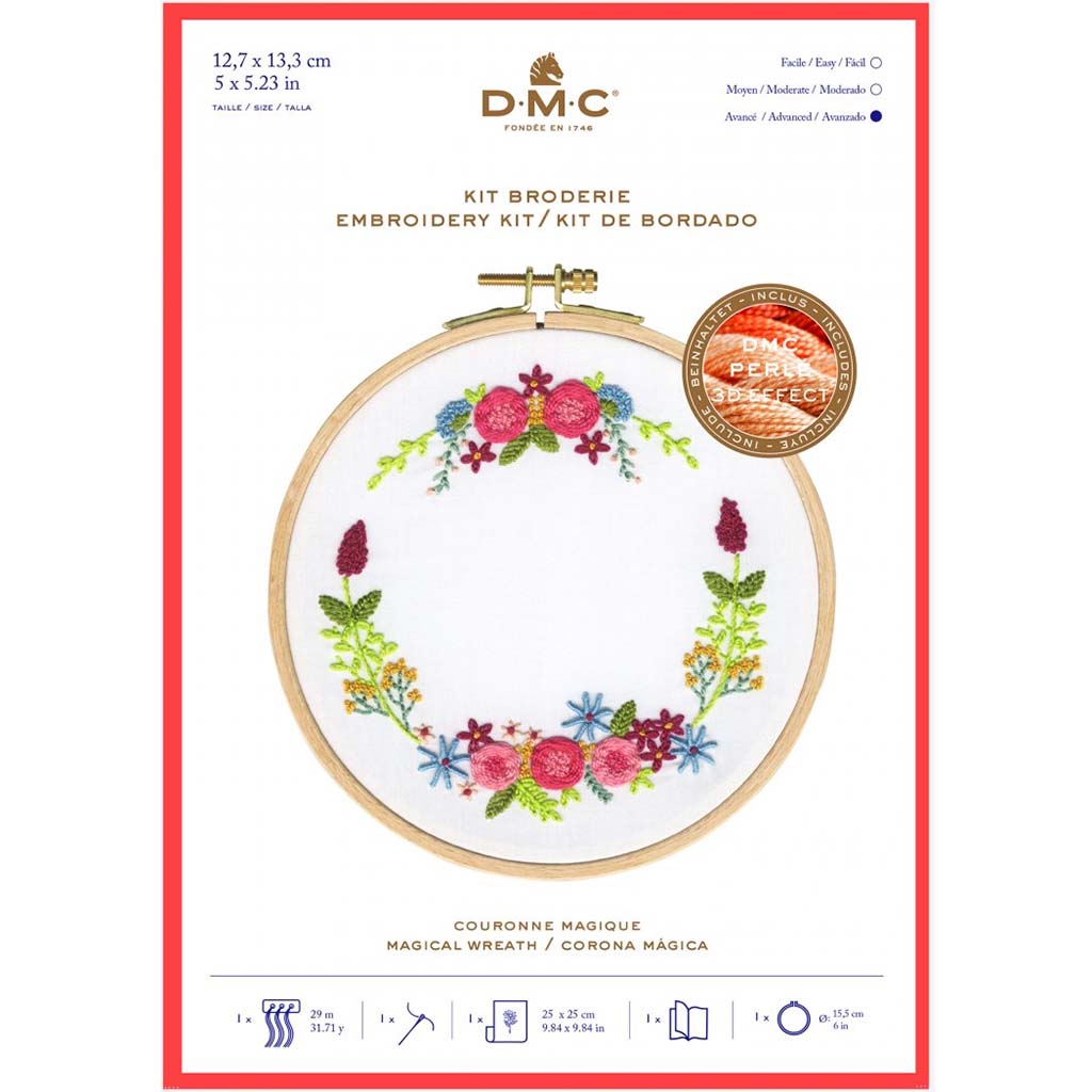DMC Stamped Stitch Kit Magical Wreath