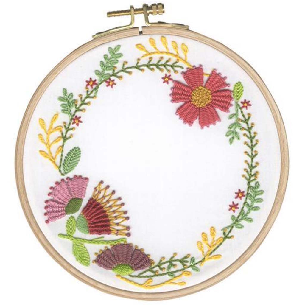 DMC Autumn Flowers Perle 5 Embroidery Kit