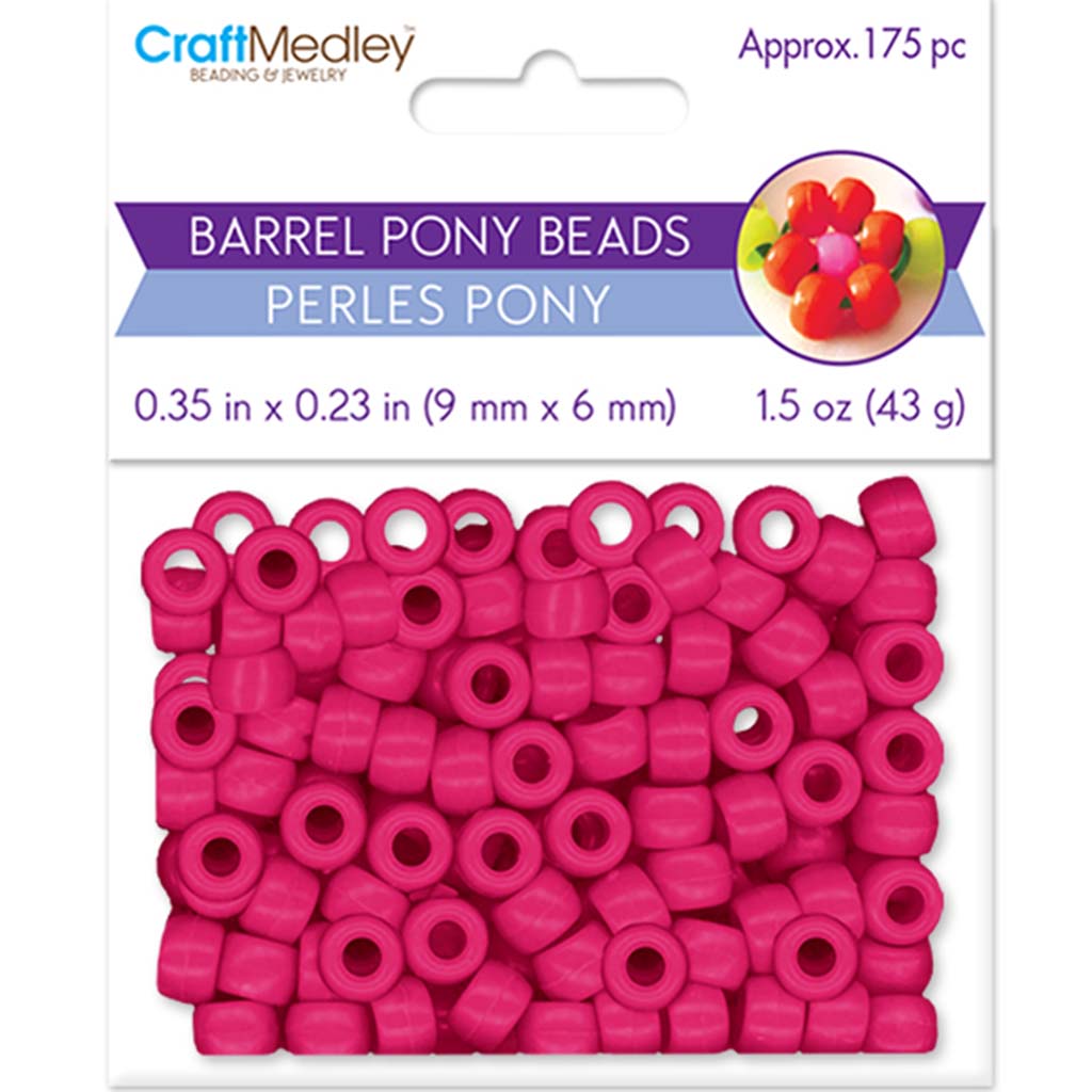 6.41OZ Pony Beads Red