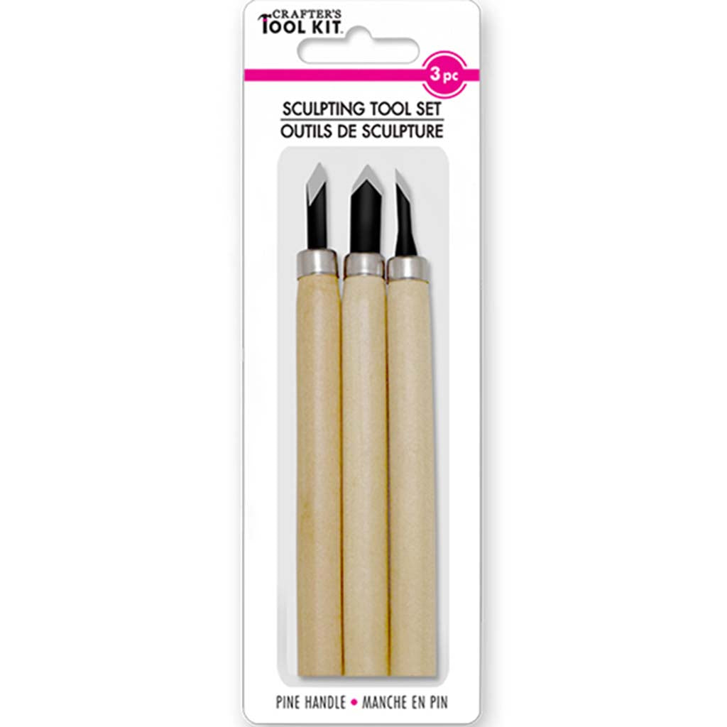 Crafter'S Toolkit: Carving/Sculpting/Modelling Tool Set- Carve,  3Pc Asst