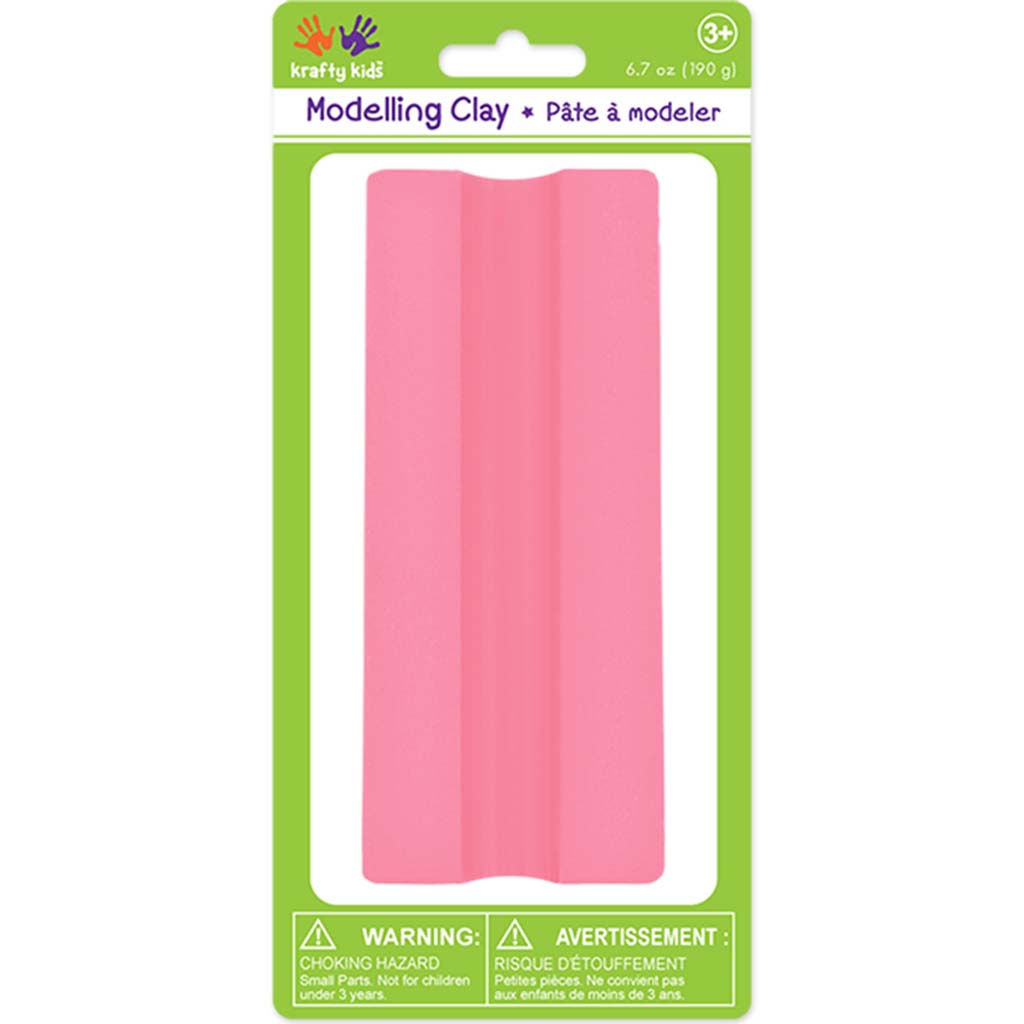 Krafty Kids: Modelling Clay Solid Colors Pink, 190G