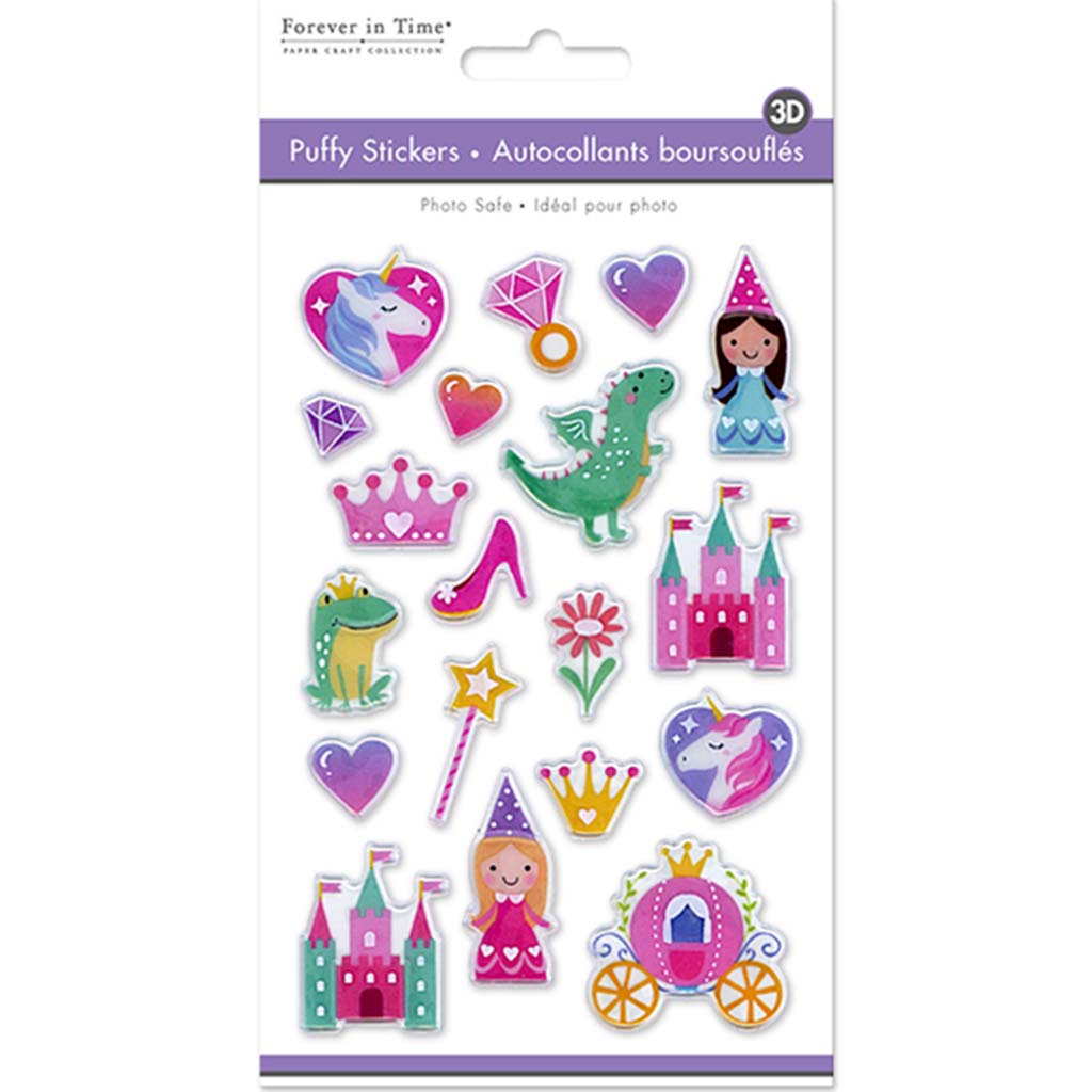 Paper Craft Sticker:  3D Puffy Fantasia, 4.1in x 7.5in