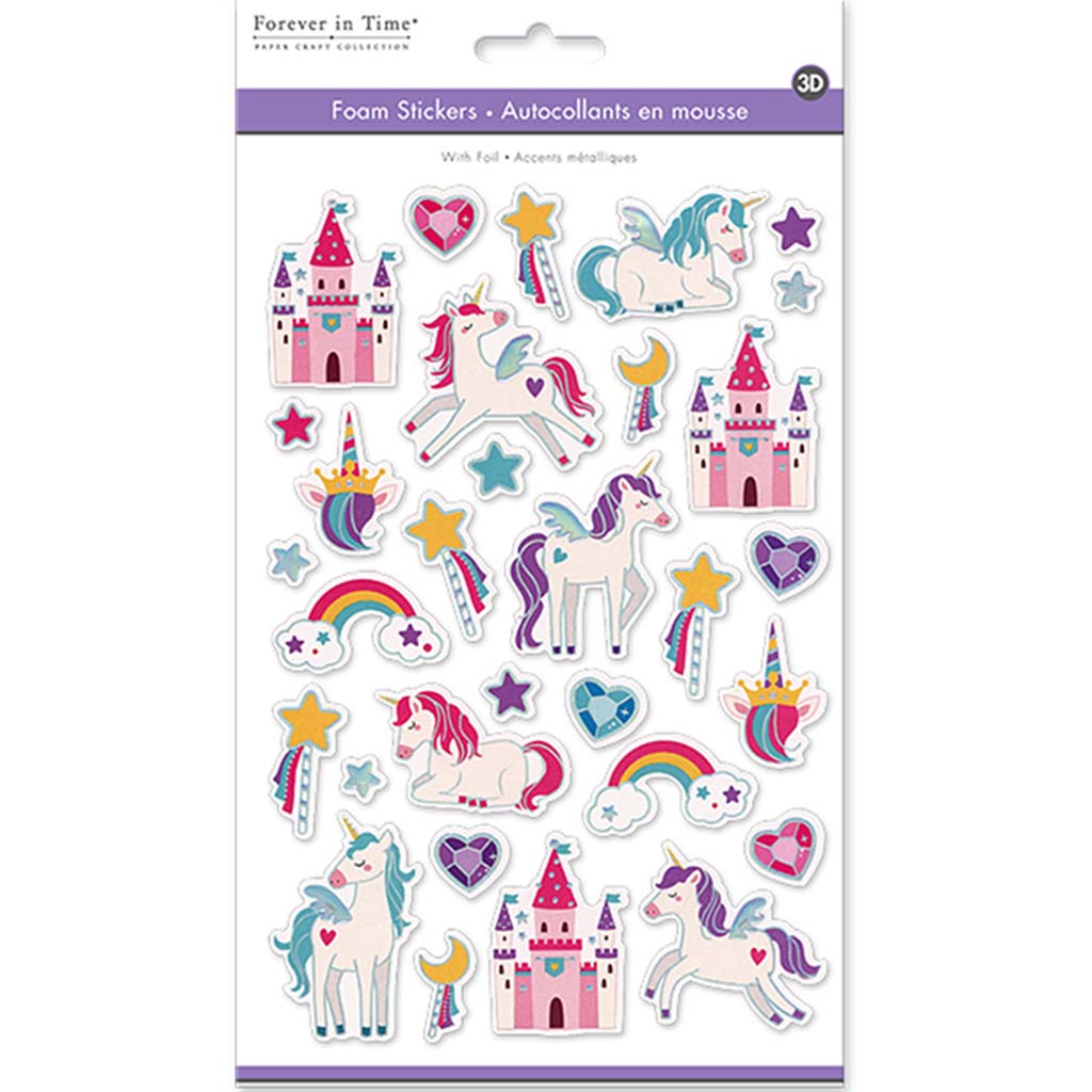 Paper Craft Sticker:  3D Eva With Foil Fantasia, 5.7in x 9.8in