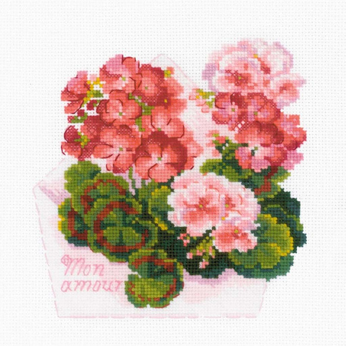 RIOLIS Counted Cross Stitch Kit 7.75in x 7.75in, Mon Amour