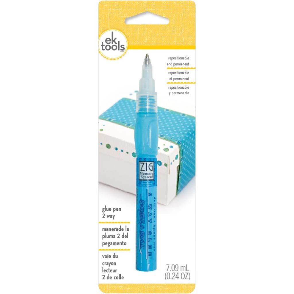 2-Way Glue Pen, Squeeze &amp; Roll