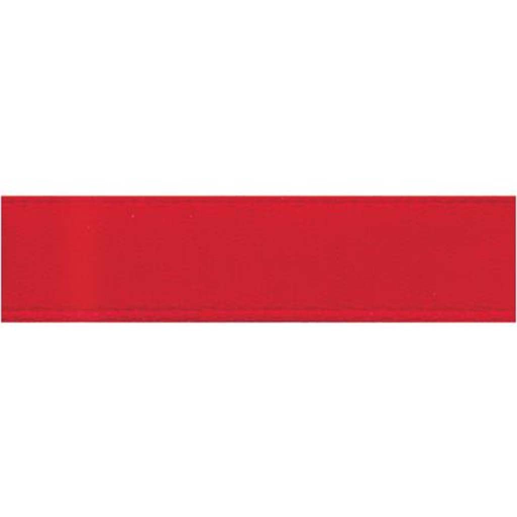 Single Face Satin Ribbon 3/8in x 20yd, Red