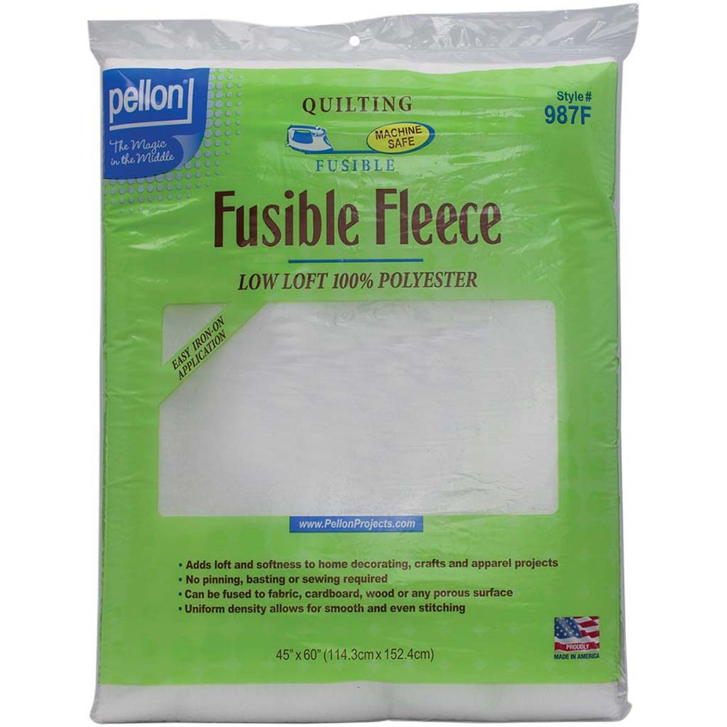 Fusible Fleece White 45in x 60in