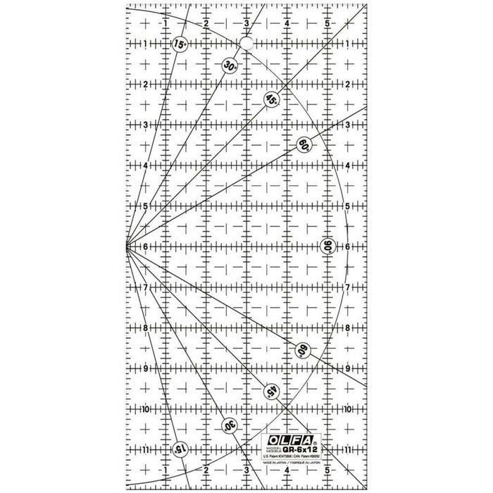 Frosted Advantage Grid Ruler 6in x 12in