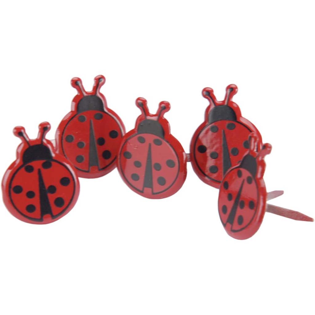 Eyelet Outlet Shape Brads Lady Bug