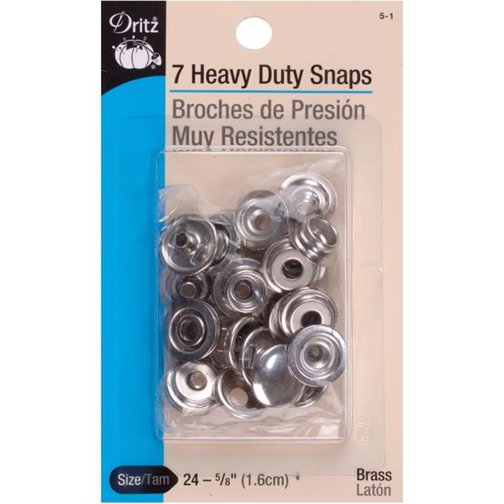 Dritz Heavy Duty Snaps 1.58cm, 7Pkg