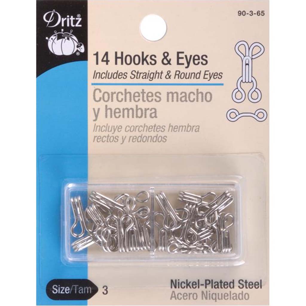 Dritz Hooks &amp; Eyes Size 3, 14Pkg