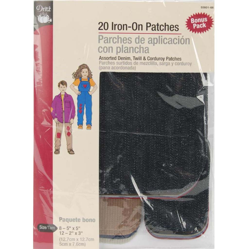 Iron-On Repair 20pkg Assorted