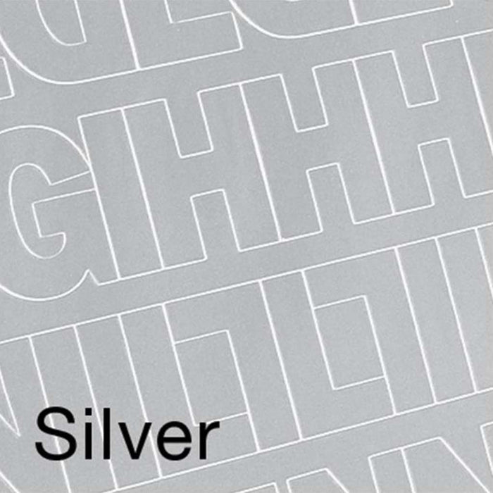 Permanent Adhesive Vynil Letters And Number Gothic Silver