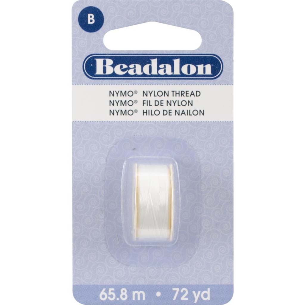 Nylon Beading Thread, White