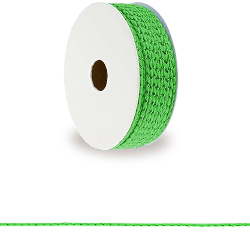 Craft Decor Ribbons &amp; Trims: Wired Ribbon Rolls, Green, 2mm, 3yrd