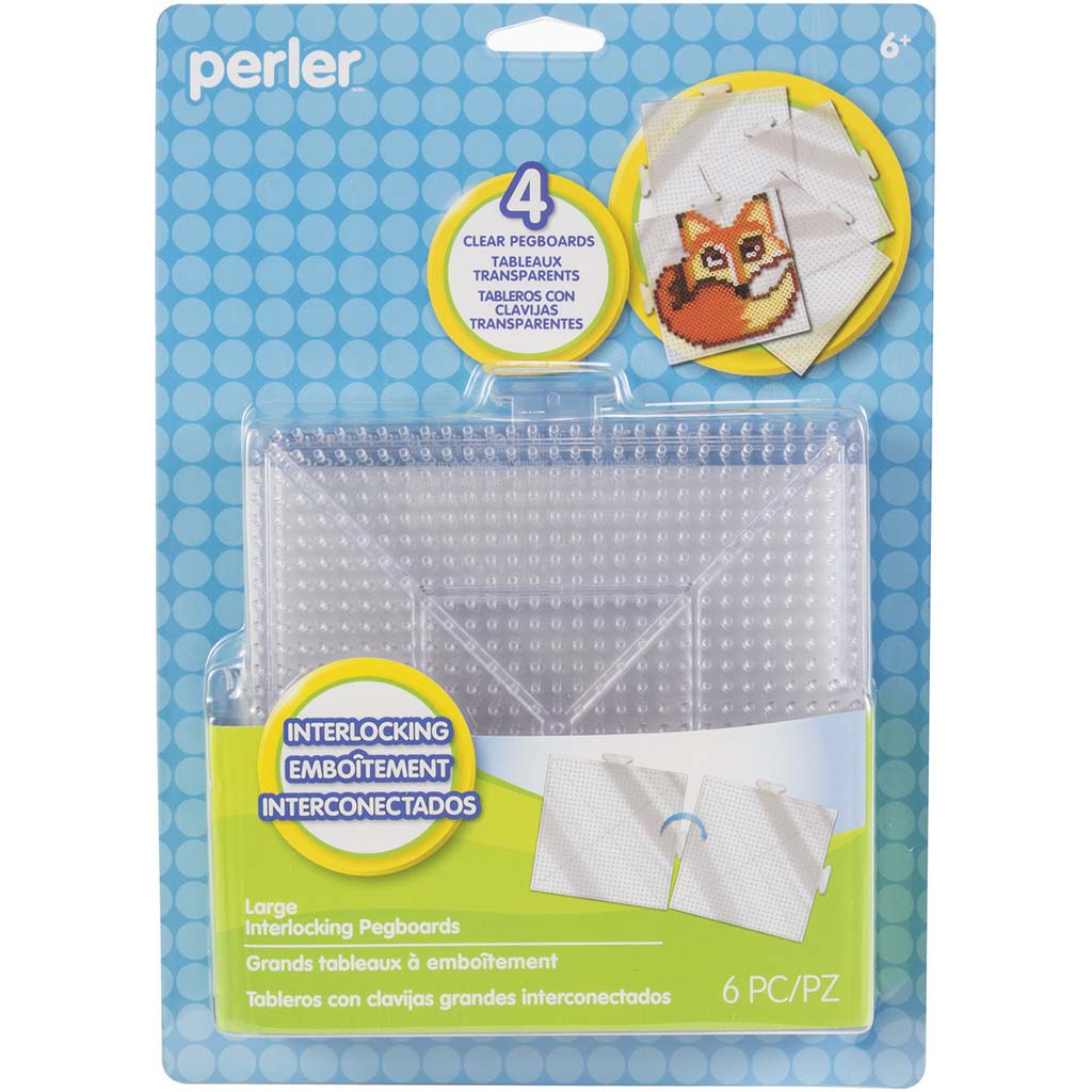 Perler Pegboards 4Pk Clear