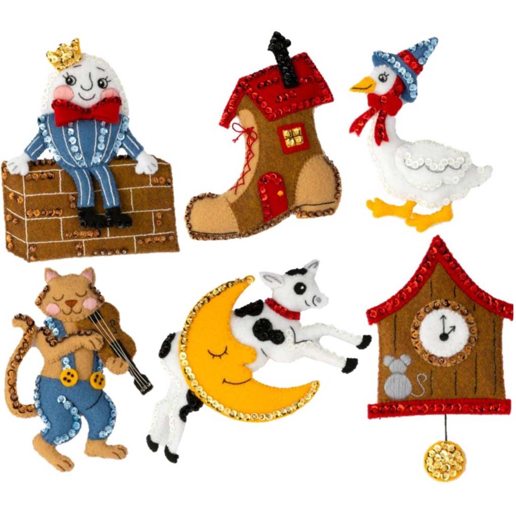 Bucilla Felt Ornaments Applique Kit Set Of 6