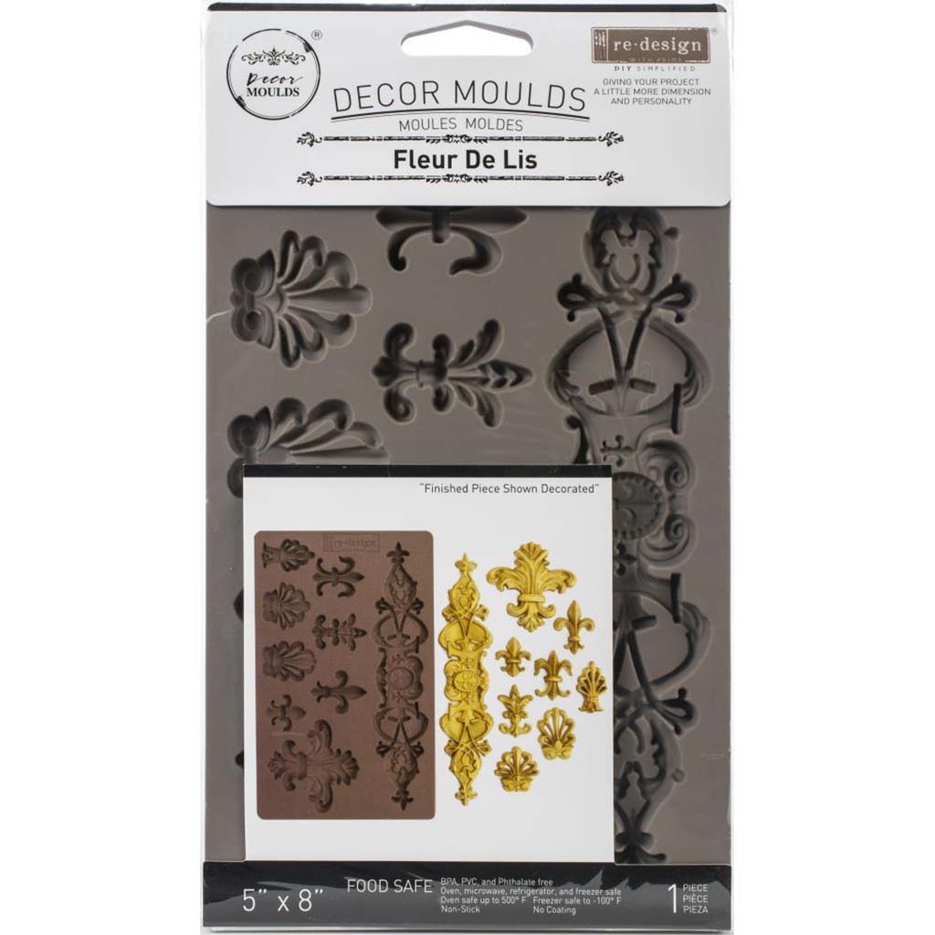 Re-Design Mould 5in x 8in, Fleur De