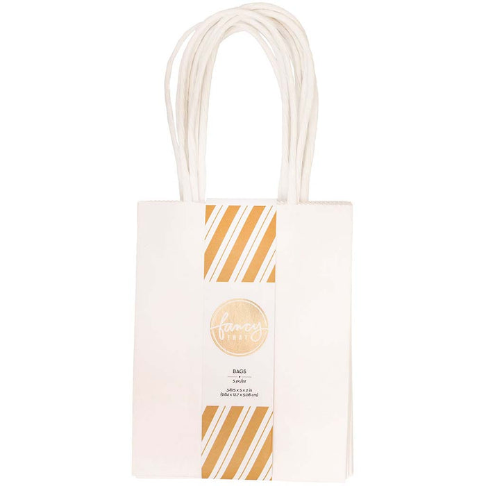 Fancy That Mini Gift Bags 3.875in x 5in 5/Pkg-White
