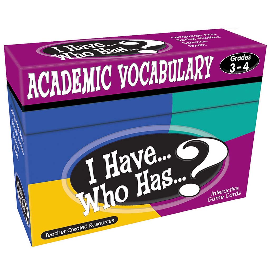 I Have, Who Has Academic Vocabulary Game Grd 3-4