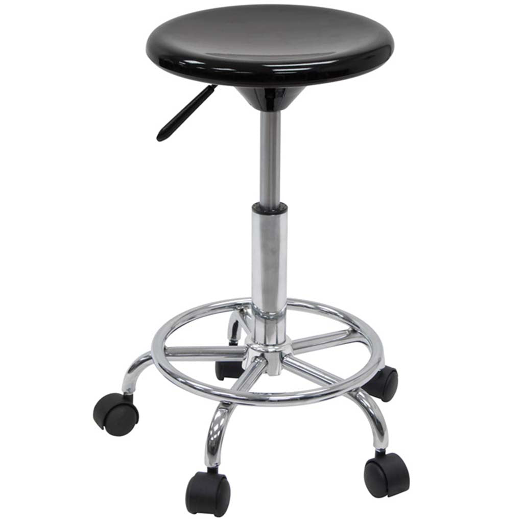 Studio Designs Studio Stool Black with Chrome Base