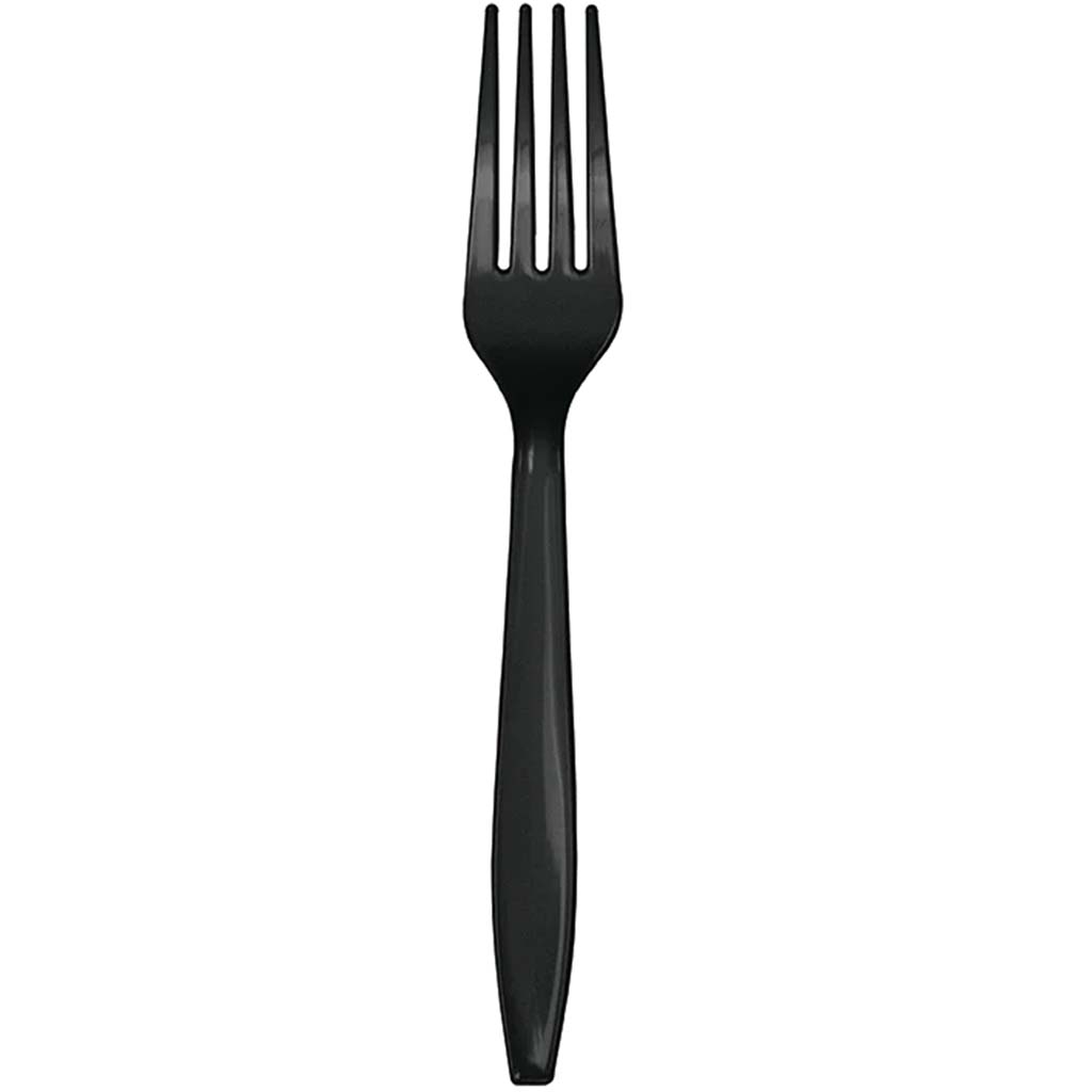 Premium Black Velvet Plastic Forks, 50ct