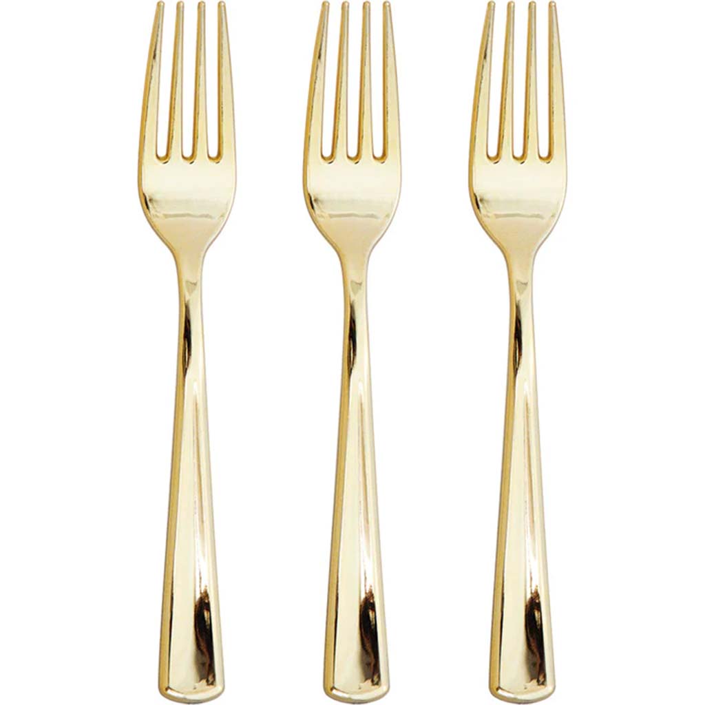 Metallic Gold Forks, 24ct