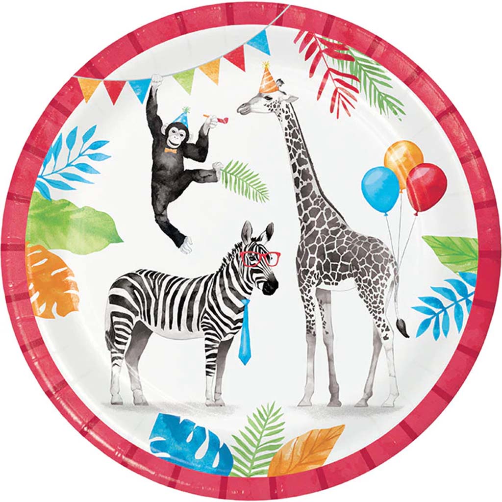 Party Animals Dinner Plate 9in, 8ct