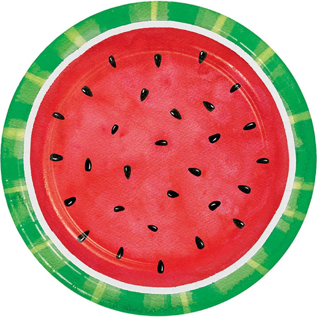 Watermelon Check Dinner Plate 9in, 8ct