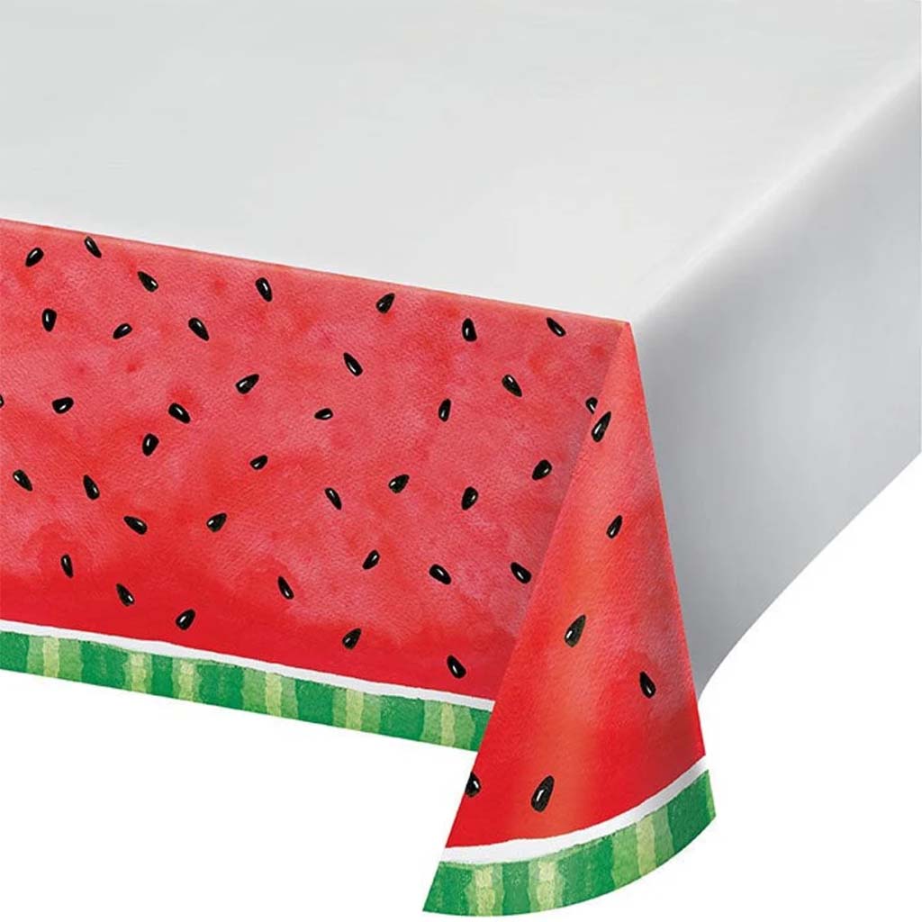 Watermelon Check Tablecover, 54in X 102in