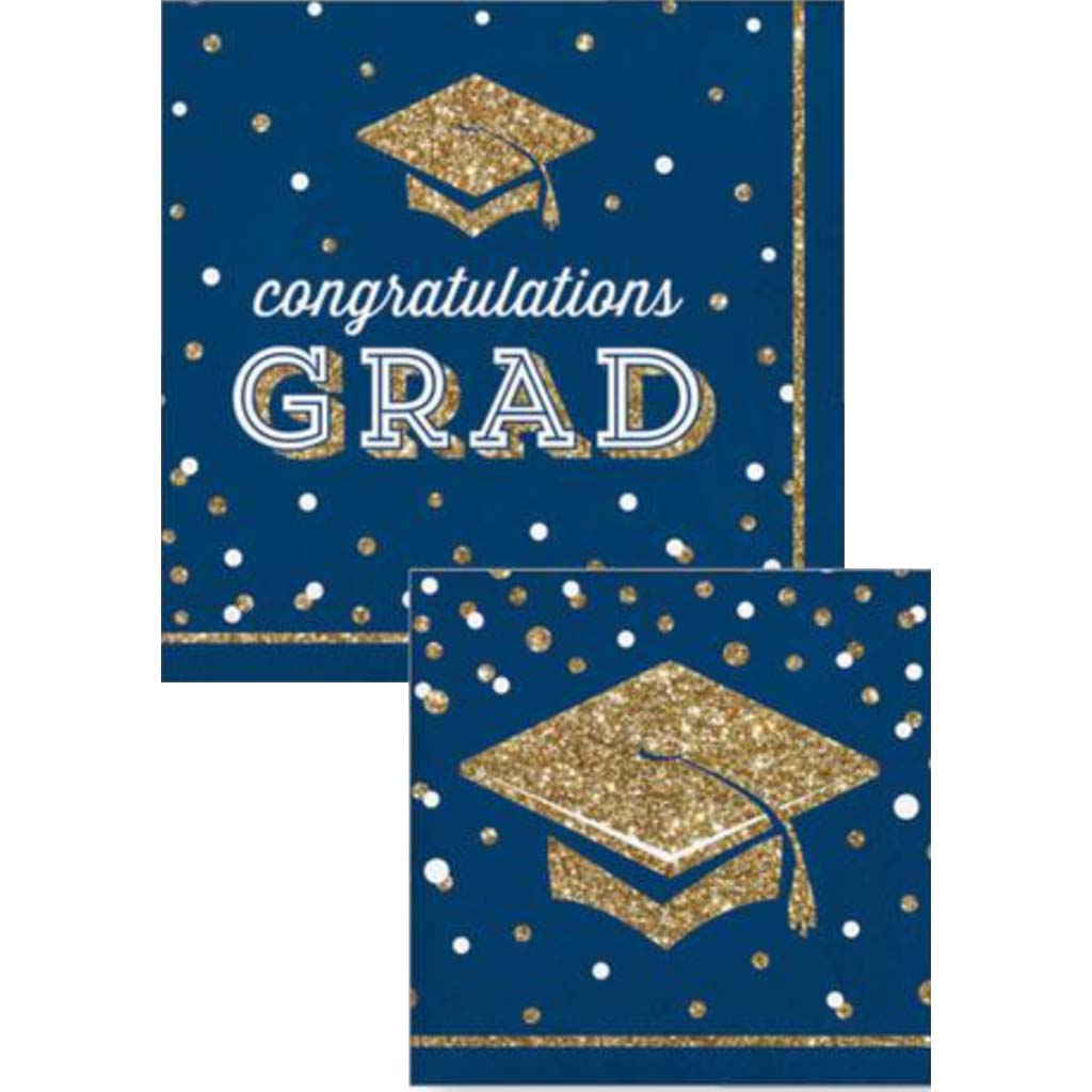 Glittering Graduation Lunch Napkins 2ply, 16ct