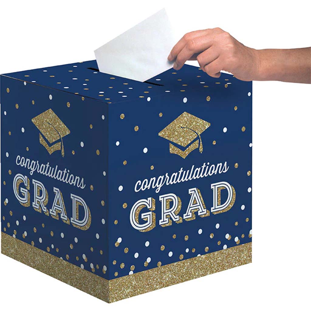 Glittering Grad Card Box 12in X 12in