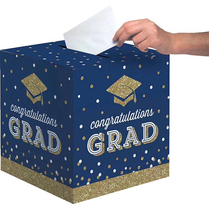 Glittering Graduation Card Box 12in X 12in