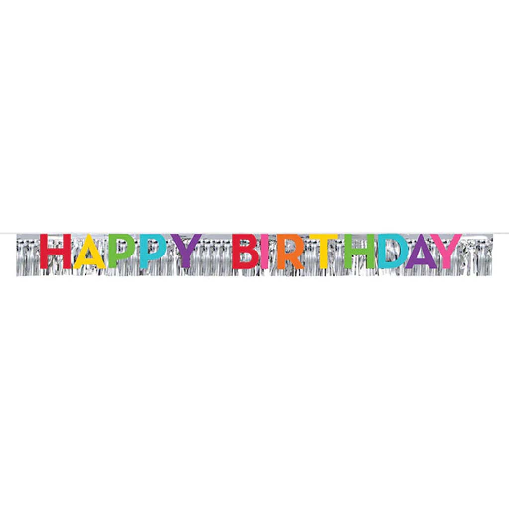 Letter Banner with Foil Fringe Birthday